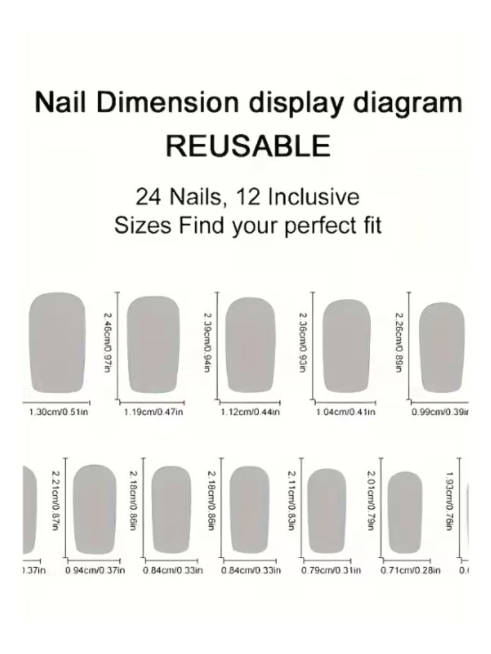 Press-on Nails Burgundy Ballet-Style Rose Sugar Skull Pattern Nail Tips 24pcs - Picture 5 of 6